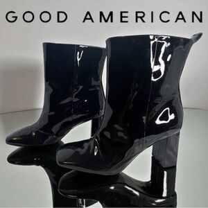 GOOD AMERICAN Shoes Good American Patent Leather Booties Black Size 8.5